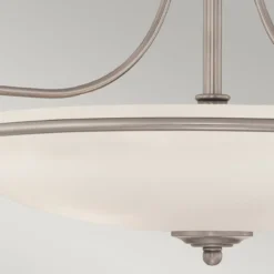 Elstead Lighting Griffin 4-Light Semi-Flush Light Deckenleuchte antik nickel