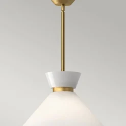 Elstead Lighting Halston Pendelleuchte 1-flammig Gebürstetes Gold
