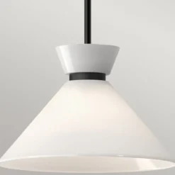 Elstead Lighting Halston Pendelleuchte 1-flammig Mattschwarz