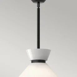 Elstead Lighting Halston Pendelleuchte 1-flammig Mattschwarz