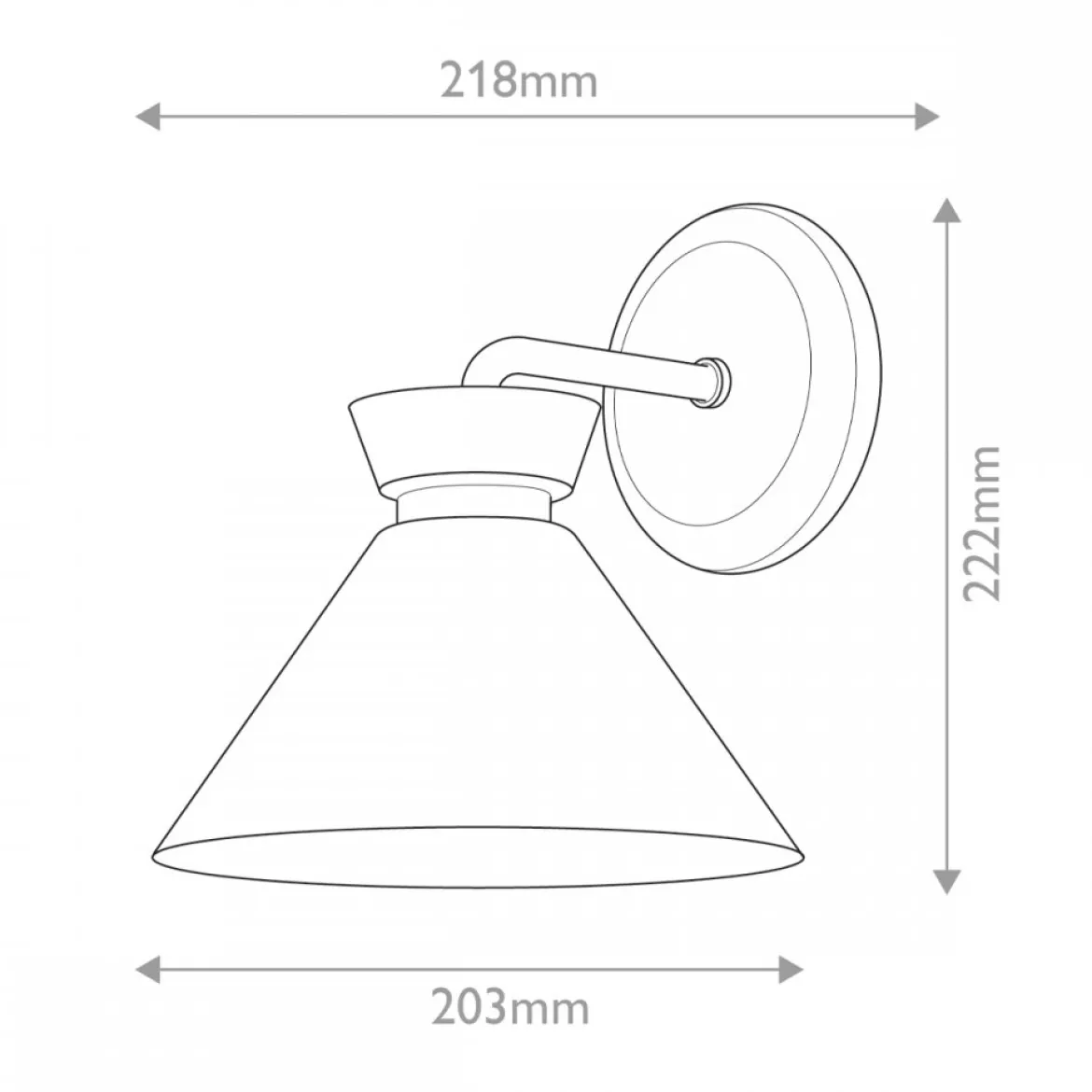 Elstead Lighting Halston Wandleuchte 1-flammig Mattschwarz