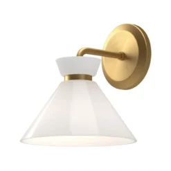 Elstead Lighting Halston Wandleuchte 1-flammig Gebürstetes Gold