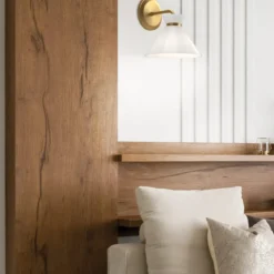 Elstead Lighting Halston Wandleuchte 1-flammig Gebürstetes Gold