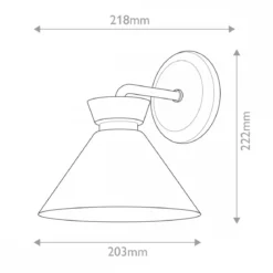 Elstead Lighting Halston Wandleuchte 1-flammig Gebürstetes Gold
