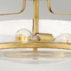 Elstead Lighting Harper Deckenleuchte Semi-Flush Small Messing Klarglas E27