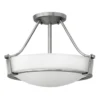 Elstead Lighting Hathaway 2-Light Deckenleuchte Antik Nickel 2-flammig E27 41cm