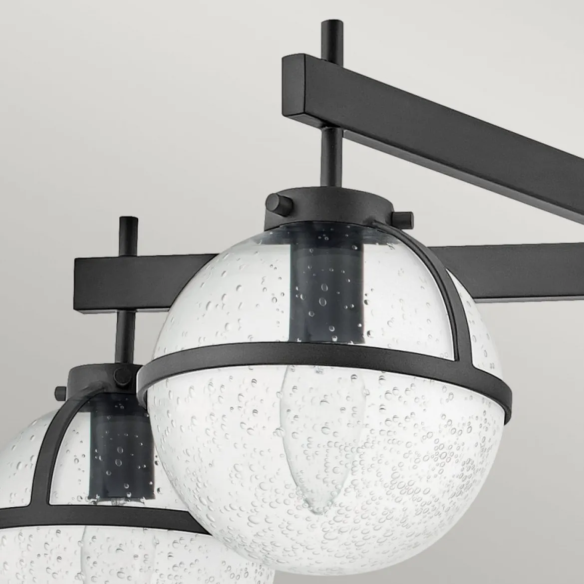 Elstead Lighting Hollis Deckenleuchte Semi-Flush 5-Light Schwarz Klarglas E14 IP44