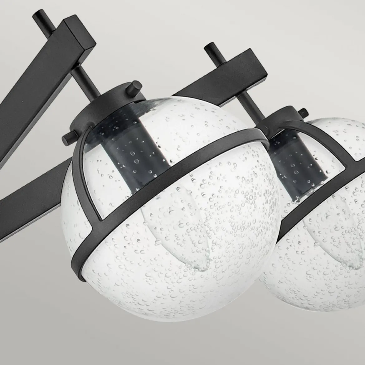 Elstead Lighting Hollis Deckenleuchte Semi-Flush 5-Light Schwarz Klarglas E14 IP44