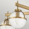 Elstead Lighting Hollis Deckenleuchte Semi-Flush 5-Light Messing Klarglas E14 IP44