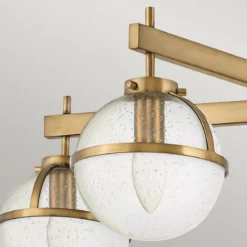 Elstead Lighting Hollis Deckenleuchte Semi-Flush 5-Light Messing Klarglas E14 IP44