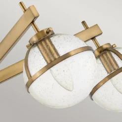 Elstead Lighting Hollis Deckenleuchte Semi-Flush 5-Light Messing Klarglas E14 IP44