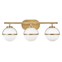 Elstead Lighting Hollis Wandleuchte 3-Light Messing Opalglas E14 IP44