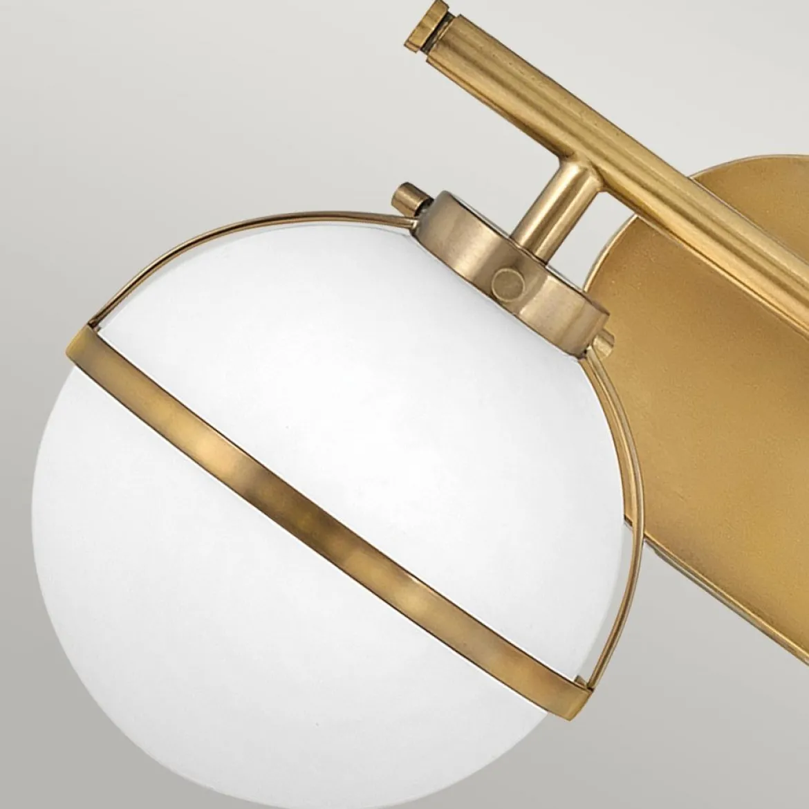 Elstead Lighting Hollis Wandleuchte 2-Light Messing Opalglas E14 IP44