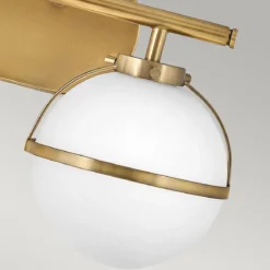 Elstead Lighting Hollis Wandleuchte 2-Light Messing Opalglas E14 IP44