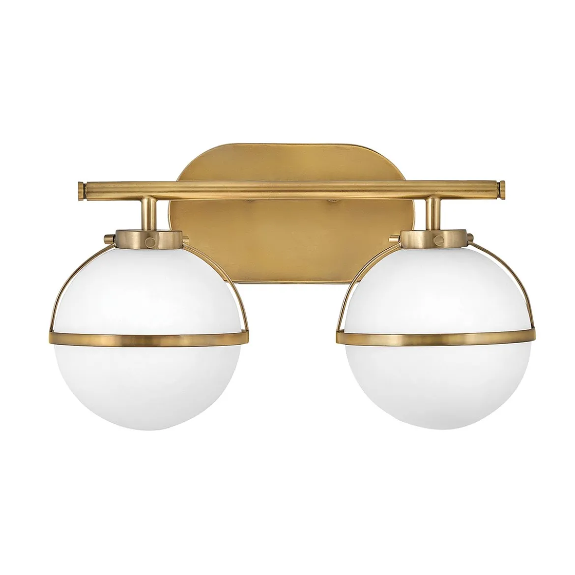 Elstead Lighting Hollis Wandleuchte 2-Light Messing Opalglas E14 IP44