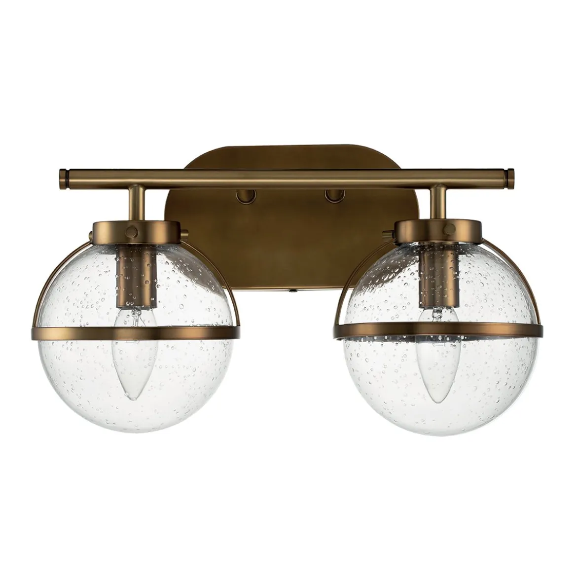 Elstead Lighting Hollis Wandleuchte 2-Light Messing Klarglas E14 IP44