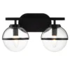 Elstead Lighting Hollis Wandleuchte 2-Light Schwarz Klarglas E14 IP44