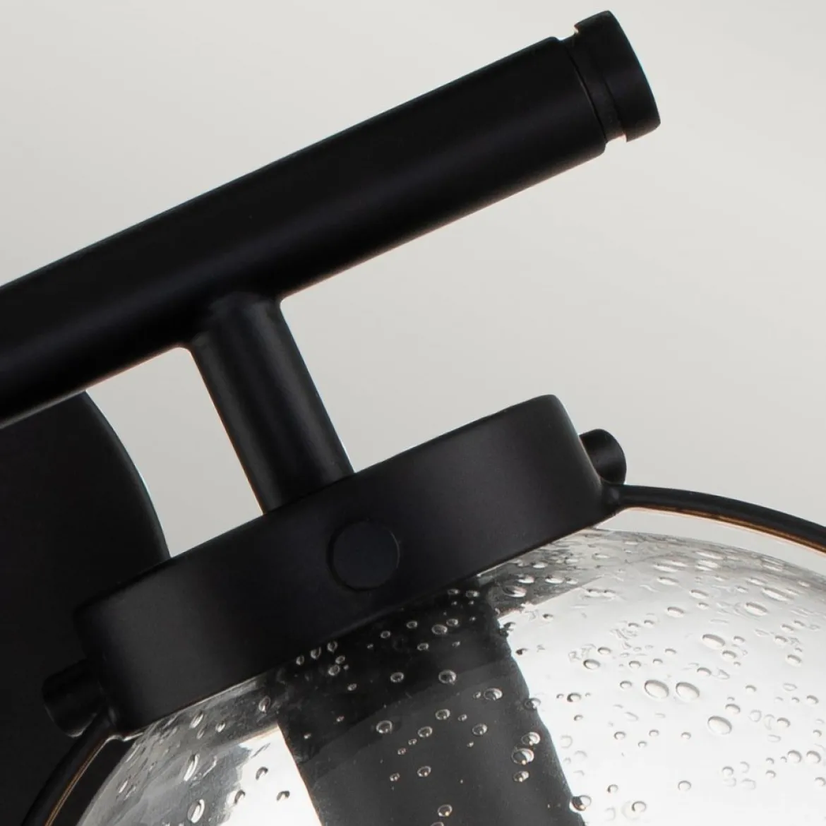 Elstead Lighting Hollis Wandleuchte 2-Light Schwarz Klarglas E14 IP44