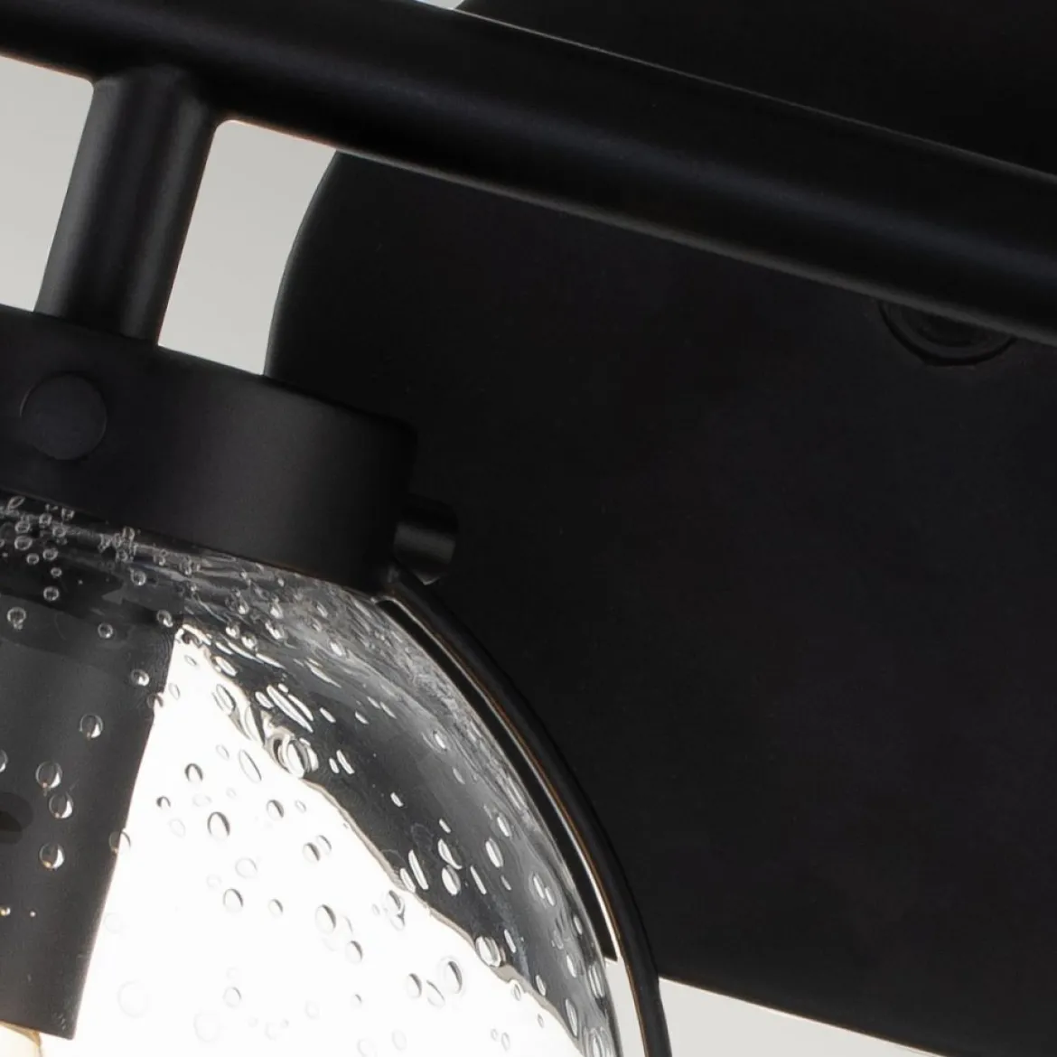 Elstead Lighting Hollis Wandleuchte 2-Light Schwarz Klarglas E14 IP44