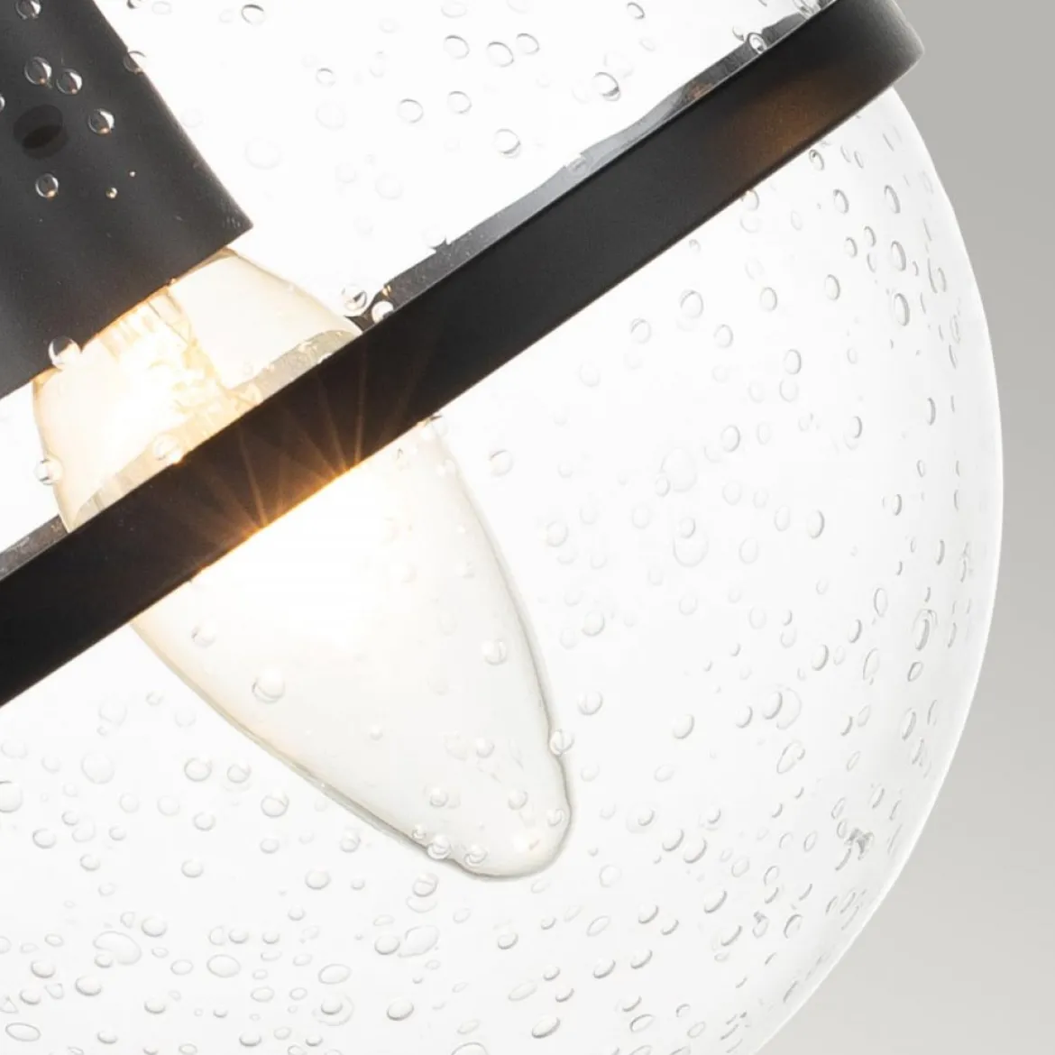 Elstead Lighting Hollis Wandleuchte 2-Light Schwarz Klarglas E14 IP44