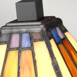 Elstead Lighting Holmes Tischleuchte Mini 1-Light Tiffany-Stil Bronze E14