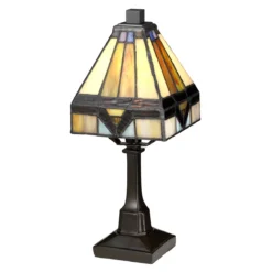 Elstead Lighting Holmes Tischleuchte Mini 1-Light Tiffany-Stil Bronze E14