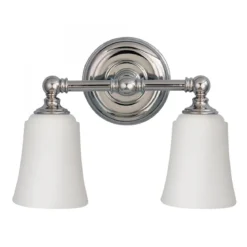 Elstead Lighting Huguenot Lake 2-Light Wandleuchte Chrom poliert 2-flammig IP44 3000K
