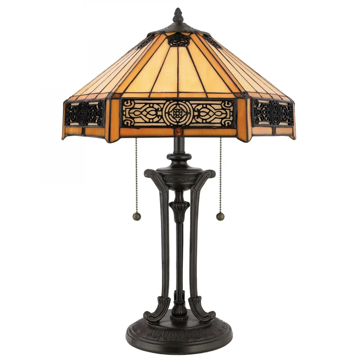 Elstead Lighting Indus Tischleuchte 2-Light Tiffany-Stil Bronze E27