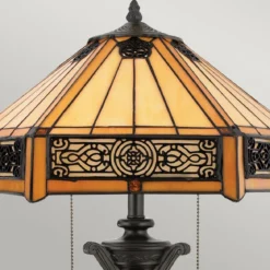 Elstead Lighting Indus Tischleuchte 2-Light Tiffany-Stil Bronze E27