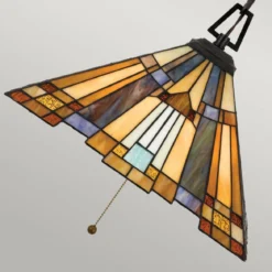 Elstead Lighting Inglenook Pendelleuchte 3-Light Down Tiffany-Stil Bronze E27