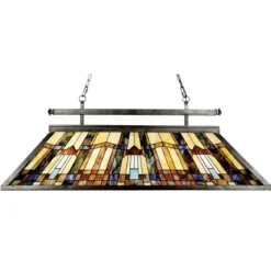 Elstead Lighting Inglenook Pendelleuchte 3-Light Tiffany-Stil Bronze E27