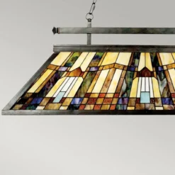 Elstead Lighting Inglenook Pendelleuchte 3-Light Tiffany-Stil Bronze E27