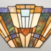 Elstead Lighting Inglenook Wandleuchte Uplight 2-Light Tiffany-Stil Bronze E14
