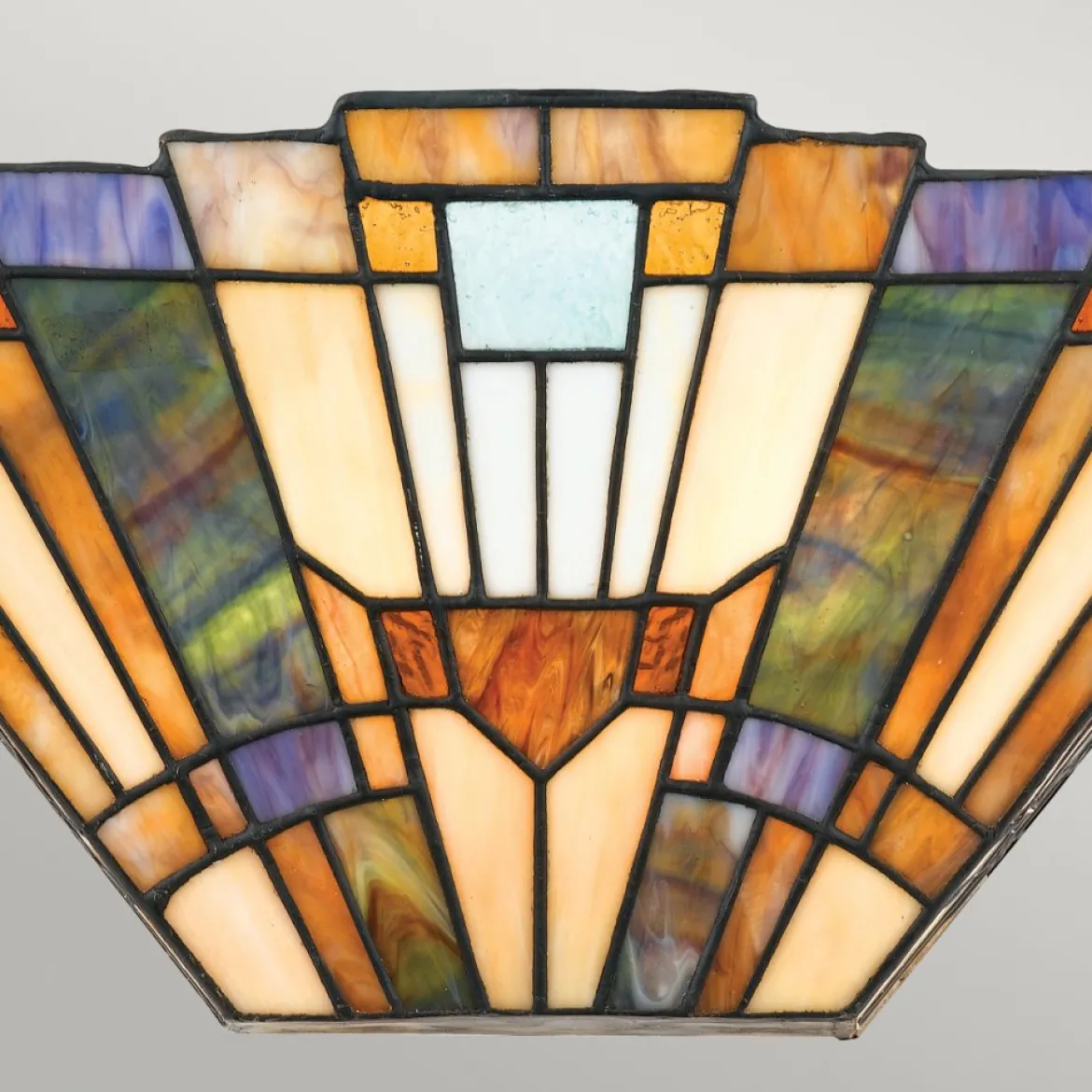 Elstead Lighting Inglenook Wandleuchte Uplight 2-Light Tiffany-Stil Bronze E14