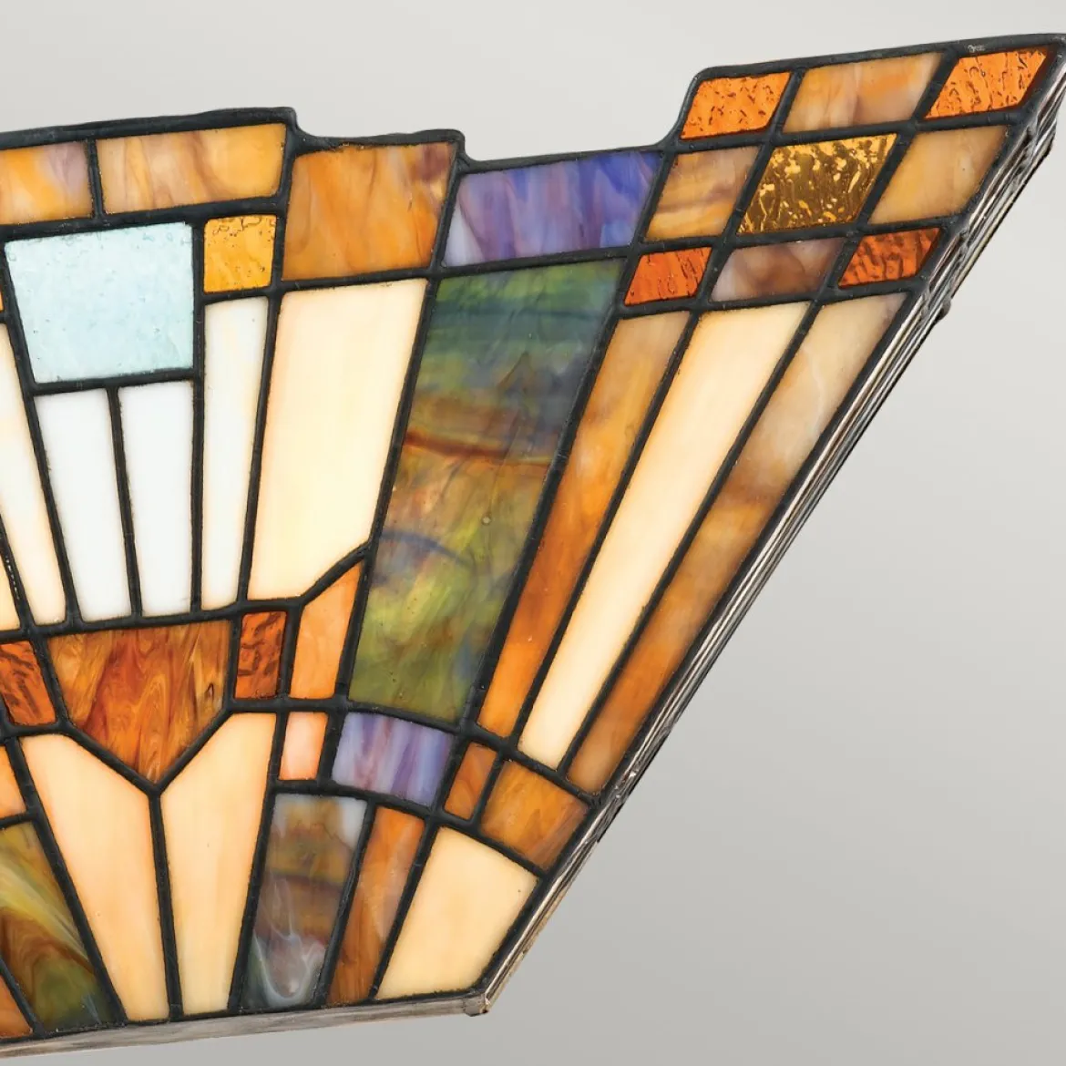 Elstead Lighting Inglenook Wandleuchte Uplight 2-Light Tiffany-Stil Bronze E14