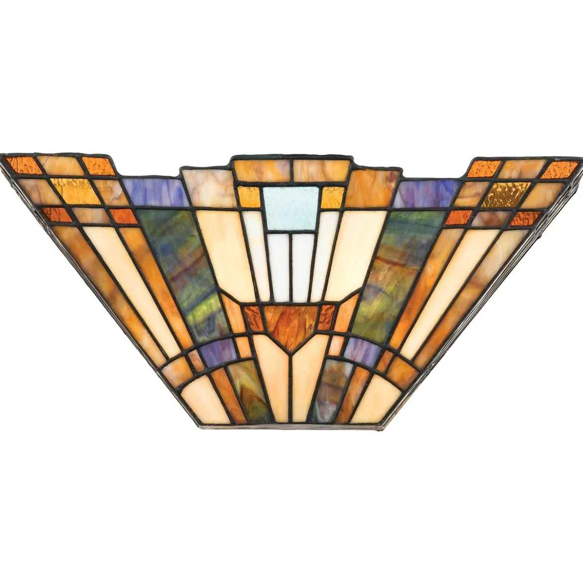 Elstead Lighting Inglenook Wandleuchte Uplight 2-Light Tiffany-Stil Bronze E14