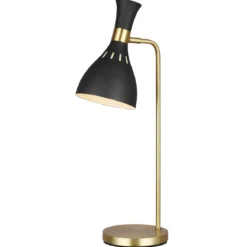 Elstead Lighting Joan 1-Light Tischleuchte Schwarz Gold E27 64cm