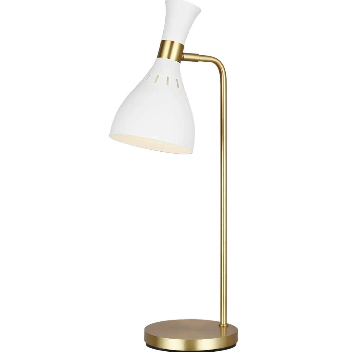 Elstead Lighting Joan 1-Light Tischleuchte Weiss Gold E27 64cm
