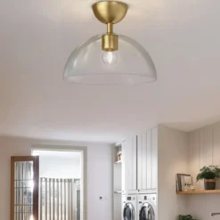 Elstead Lighting Jude Deckenleuchte 1-flammig Gebürstetes Gold