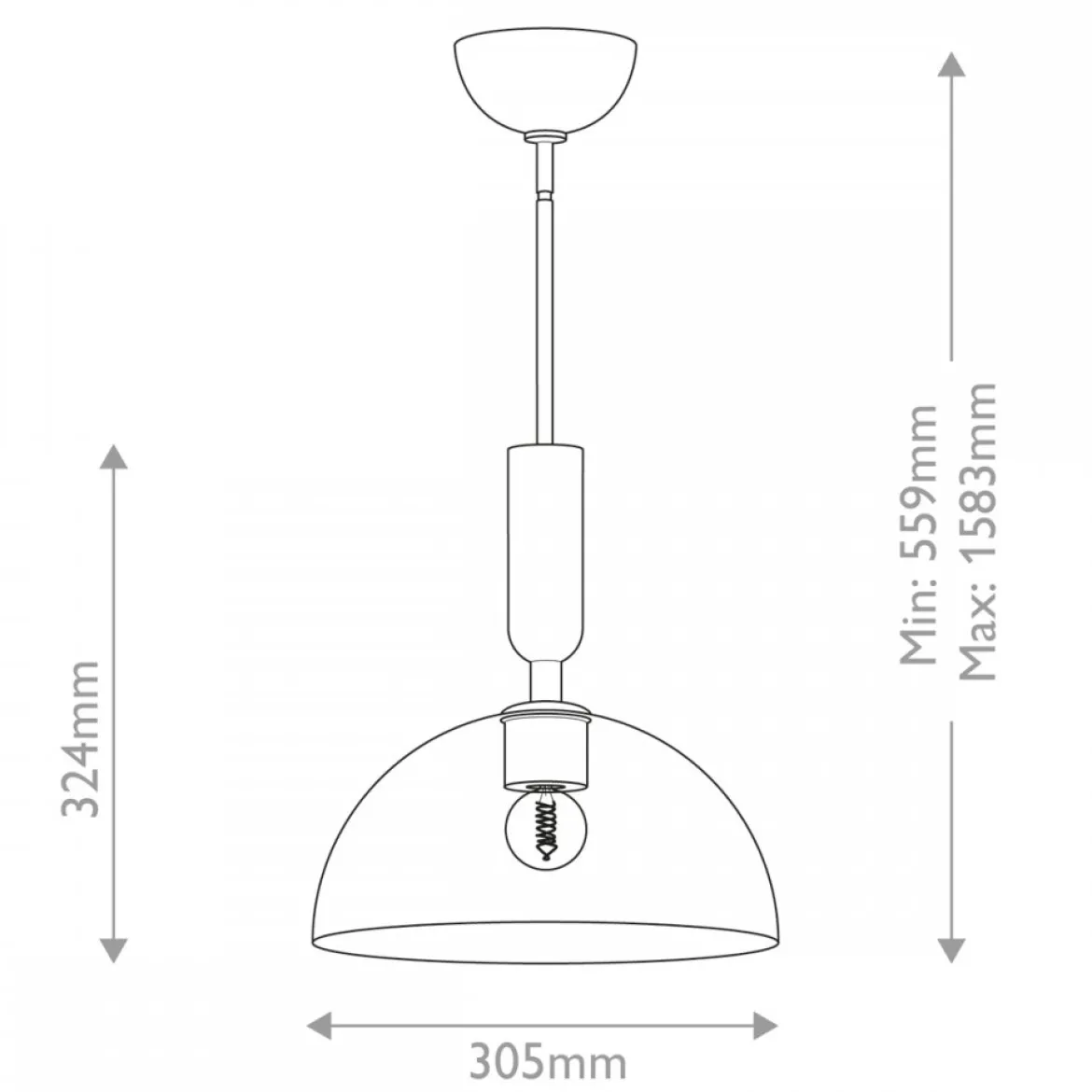 Elstead Lighting Jude Pendelleuchte 1-flammig Mattschwarz