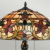 Elstead Lighting Kami Tischleuchte 2-flammig Bronze Tiffany mehrfarbig