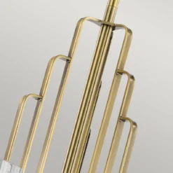 Elstead Lighting Kimrose Kronleuchter 6-Light Messing gebürstet Klarglas E14
