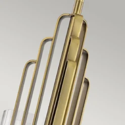 Elstead Lighting Kimrose Kronleuchter 3-Light Messing gebürstet Klarglas E14