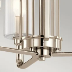 Elstead Lighting Kimrose Kronleuchter 3-Light Nickel poliert Klarglas E14