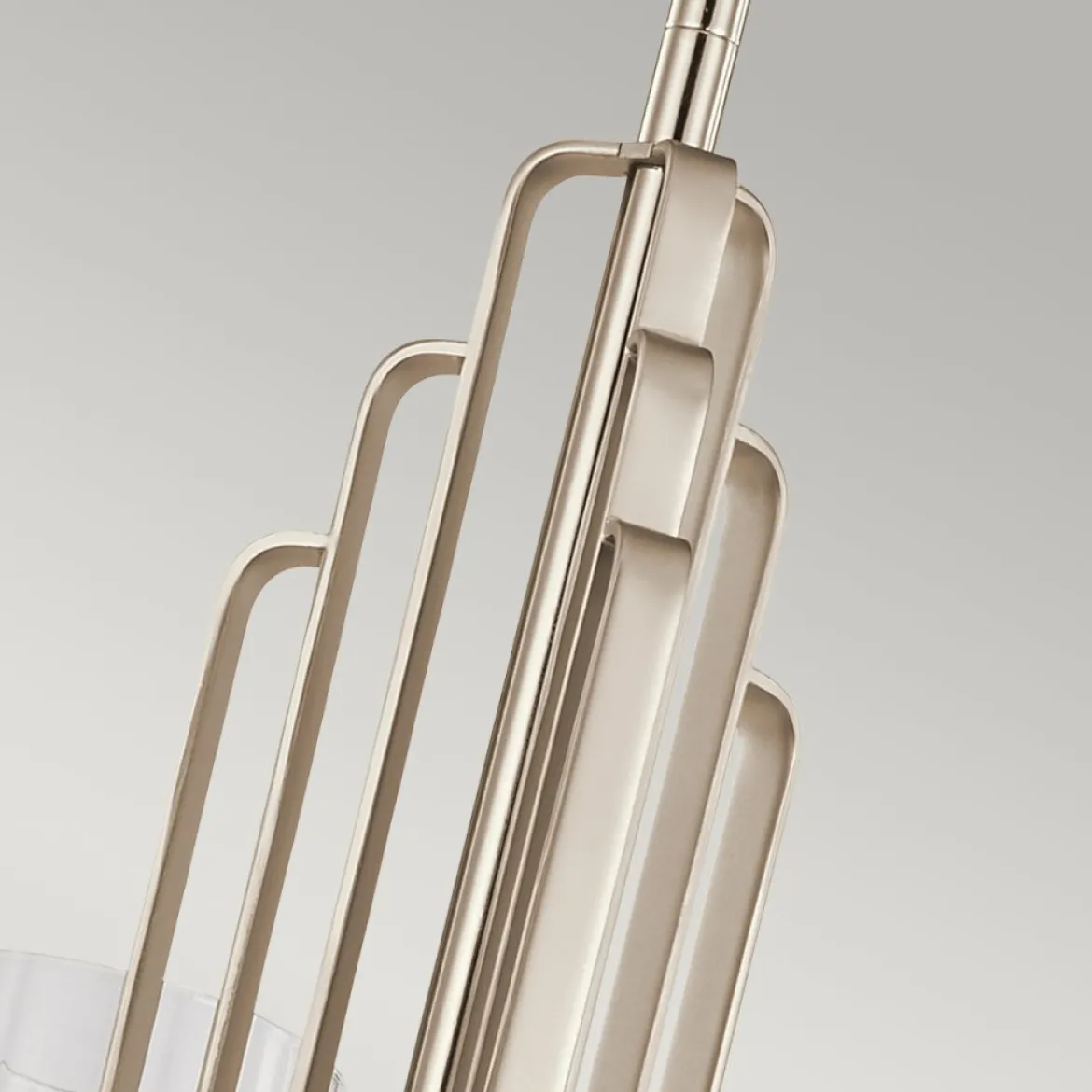 Elstead Lighting Kimrose Kronleuchter 3-Light Nickel poliert Klarglas E14