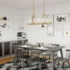 Elstead Lighting Kimrose Kronleuchter linear 10-Light Messing gebürstet Klarglas E14