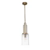 Elstead Lighting Kimrose Pendelleuchte 1-Light Messing gebürstet Klarglas E27
