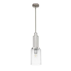Elstead Lighting Kimrose Pendelleuchte 1-Light Nickel poliert Klarglas E27