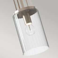 Elstead Lighting Kimrose Pendelleuchte 1-Light Nickel poliert Klarglas E27