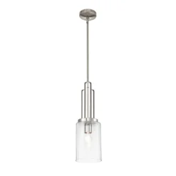 Elstead Lighting Kimrose Pendelleuchte 1-Light Nickel poliert Klarglas E27
